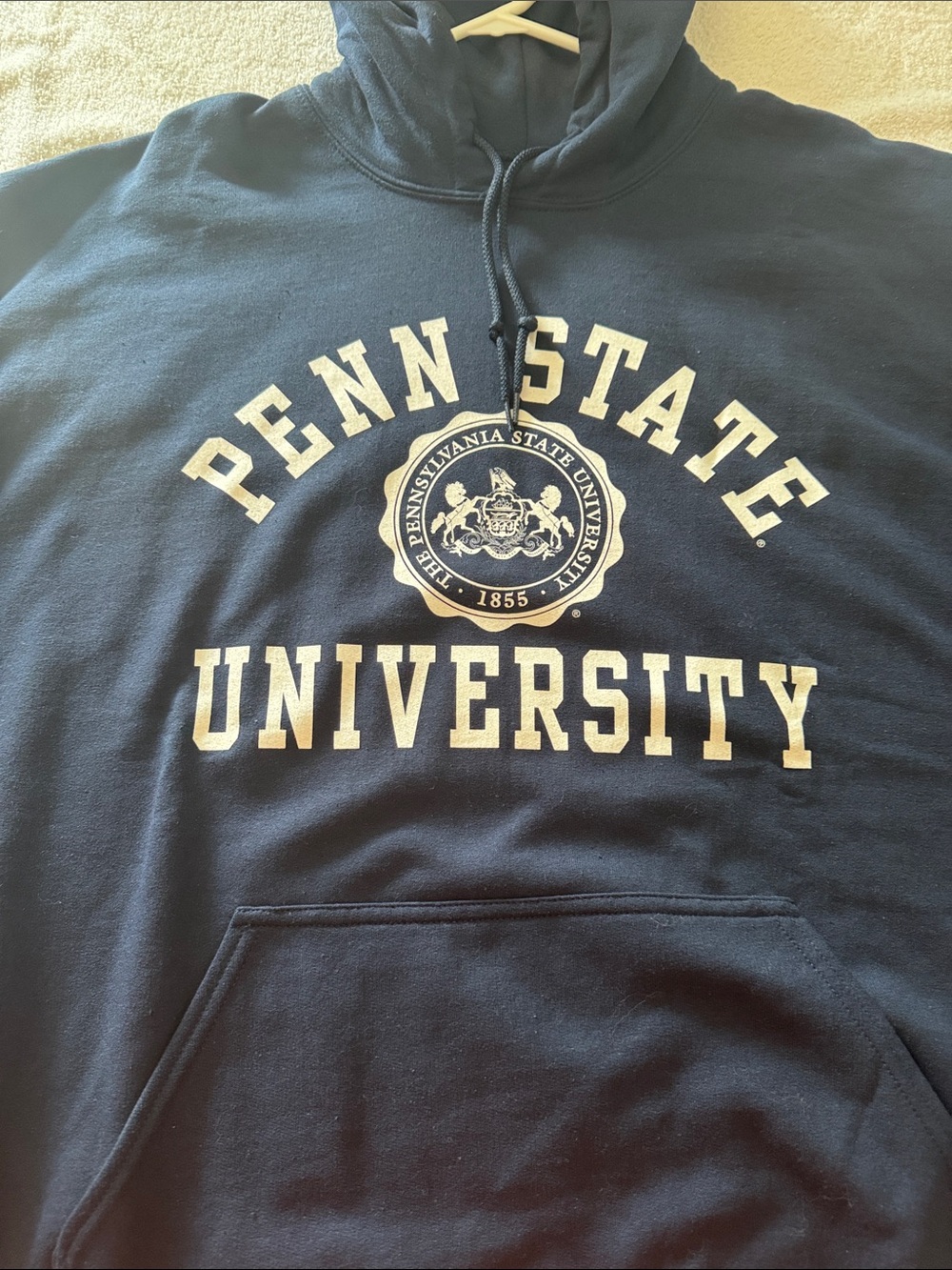Penn State University Navy Collegiate Hooded Sweatshirt - Men XL